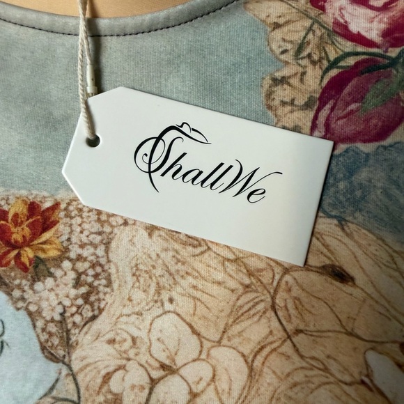 NWT Shall We Women's Patch Floral Design Size L (KB1) - Picture 5 of 8